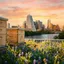 Austin skyline with urban apiary
