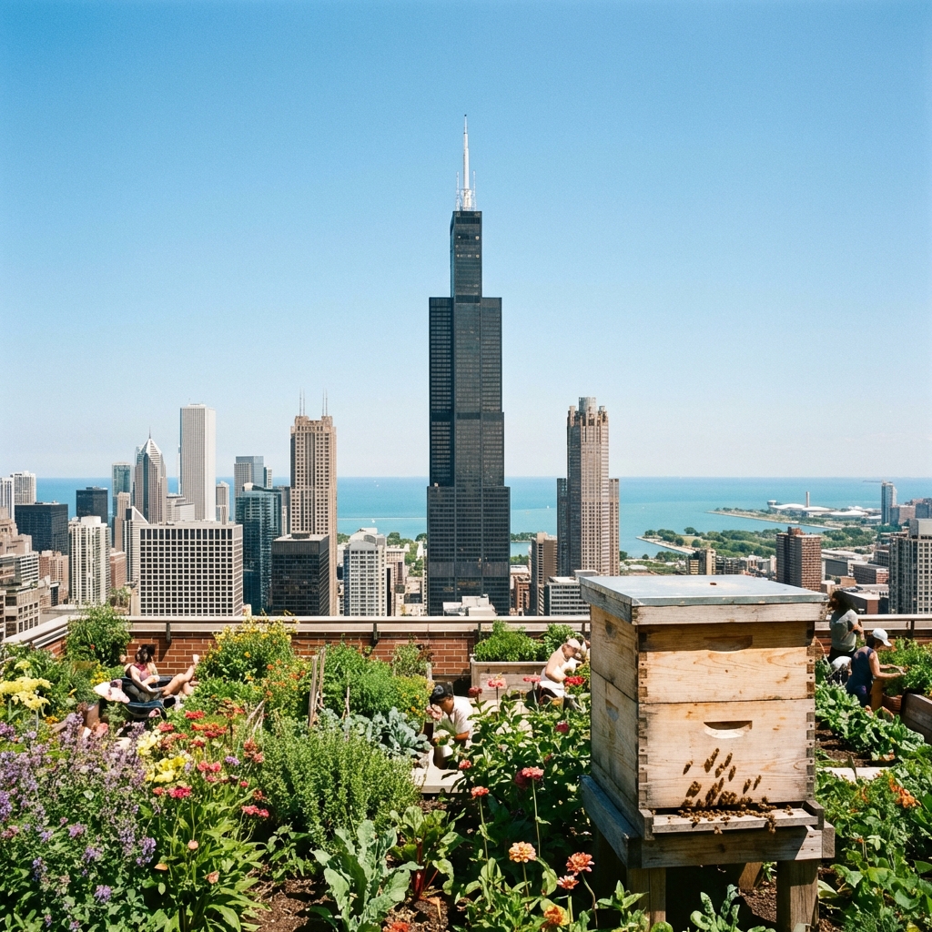 Chicago rooftops
